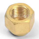 Hexagonal 1/4-inch flare brass nut for AC outdoor service valve with secure fitting