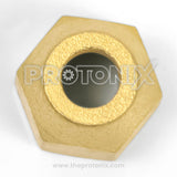 Hexagonal metal nut 1/4-inch flare brass nut for AC outdoor service valve with secure fitting