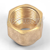 Smooth threading of 1/2-inch flare brass nut for AC outdoor service valve with hexagonal shape
