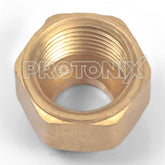 3/8-inch flare brass nut for AC outdoor service valve with golden color