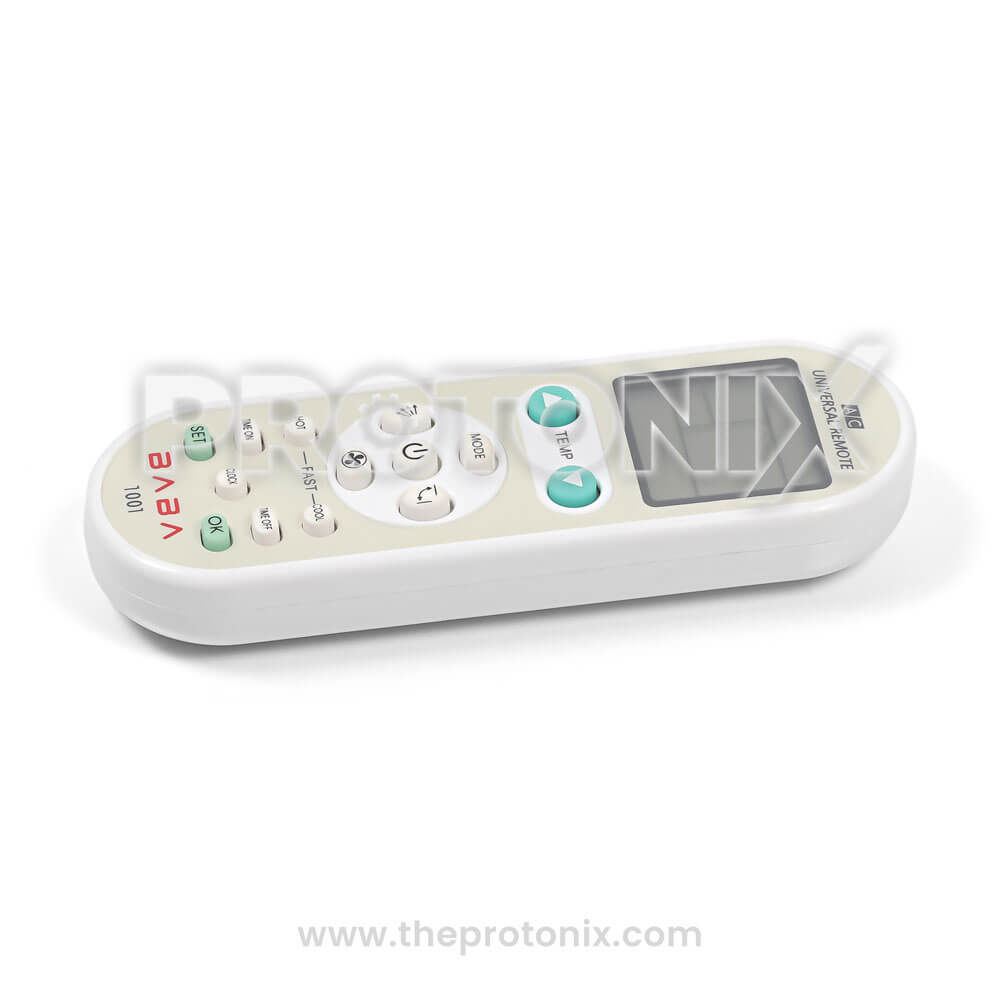 Universal AC remote control (BABA 1001) with responsive control panel