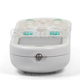 Close-up of universal AC remote control (BABA 1001) showing signal sensor and buttons