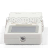 Close-up of AC remote for Hitachi (VE-68A) showing signal sensor and controls