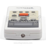 Close-up of AC remote control for O general (AR-JE11) showing signal sensor and buttons