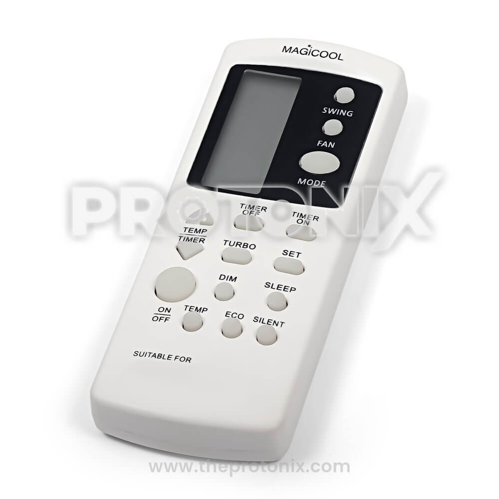 AC remote control for Whirlpool (AC 210) with buttons and smooth surface