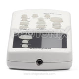 Close-up view of AC remote for Whirlpool (AC 210) with compact layout for quick access