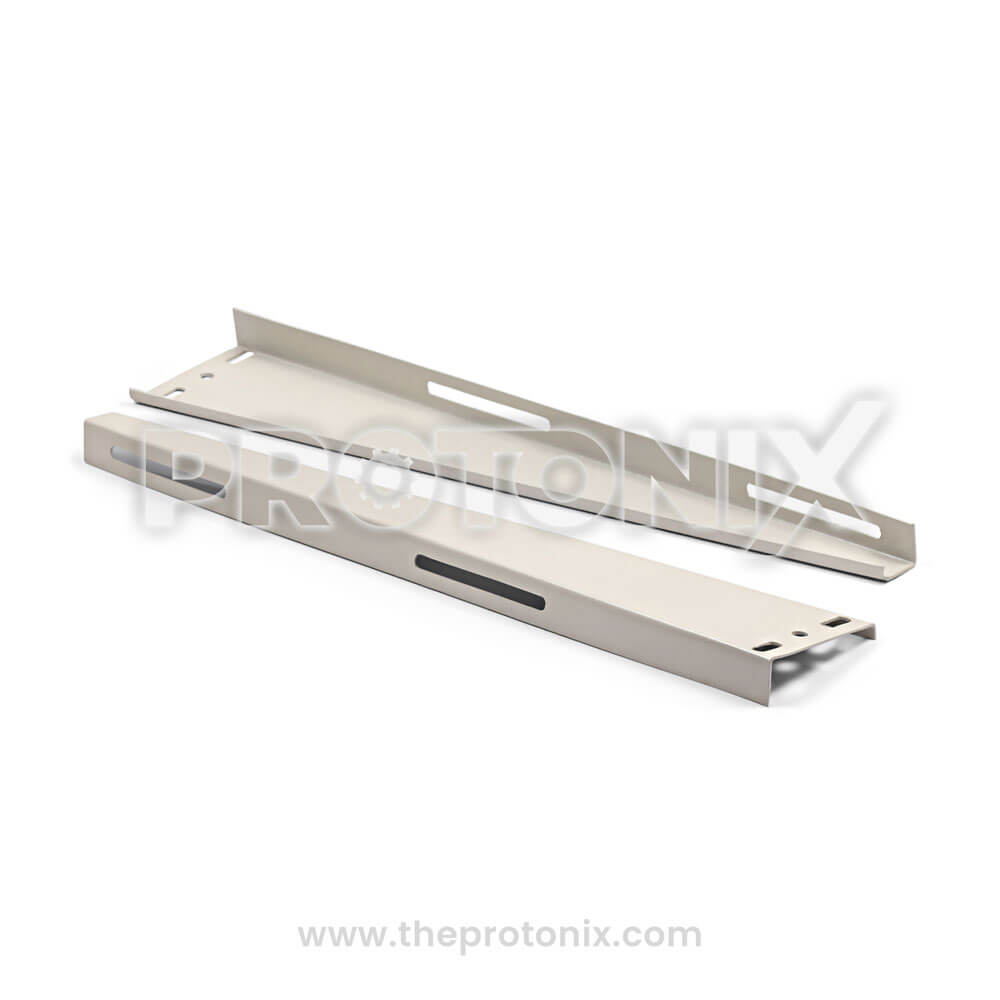 Front view of outdoor unit stand for large air conditioner with wide platform