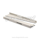 Front view of outdoor unit stand for large air conditioner with wide platform