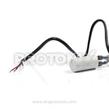 Capacitor with wire connection used in Voltas air conditioner fan motor