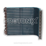 Side view of condenser coil for 1.0 ton air conditioner (18x27 inches) showing fin spacing