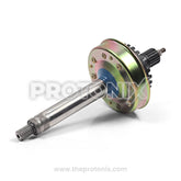 Drive assembly for Whirlpool 11kg top-load washing machine showing gear and pulley