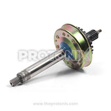 Drive assembly for Whirlpool 11kg top-load washing machine showing gear and pulley