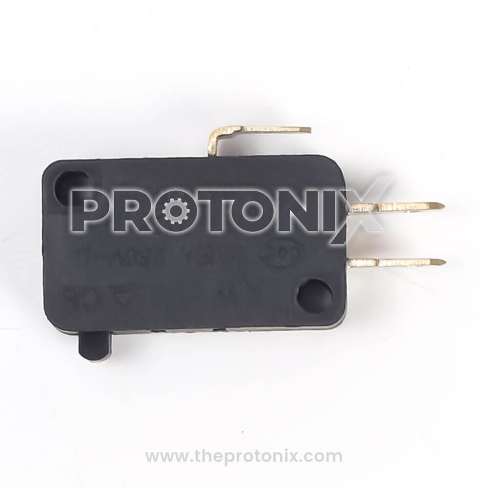 Black door switch for microwave oven with connector pins