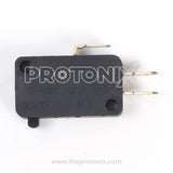 Black door switch for microwave oven with connector pins