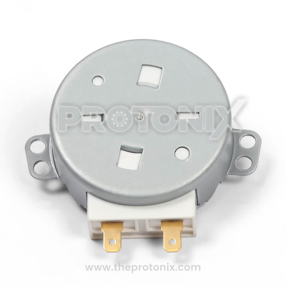 Front view of 49TYZ-A2 turntable motor for microwave oven with secure fittings