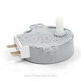 Close-up of SS-5-240-TD turntable motor for microwave oven for smooth operation