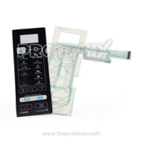 CE1041DFB touchpad membrane for Samsung microwave with black control panel and ribbon connector