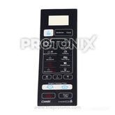 Front view of CE1041DFB touchpad membrane for Samsung microwave showing button layout