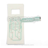 Microwave oven touchpad membrane with flat cable connector