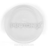 Front view of turntable glass tray plate for microwave oven (10-inch) showing clear glass surface