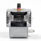 Front view of magnetron for LG microwave oven with power connector and terminals