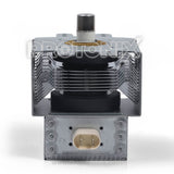 Front view of magnetron for inverter microwave oven with mounting frame