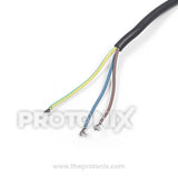 Close-up of wires with copper ends for 16W deep freezer fan motor