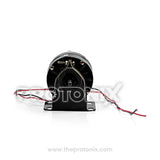 Back profile of 1/83HP fan motor for deep freezer with visible shaft and circular cover