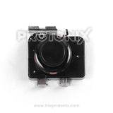 Top view of relay for deep freezer in black color with attached terminals