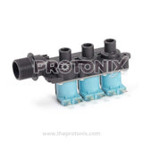 Panasonic top-load 3-way water inlet valve with visible connectors