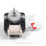Front view of 4680JB1030F fan motor for LG refrigerator with wiring connector