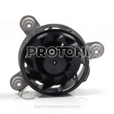 Front view of W11582938 DC fan motor for Whirlpool refrigerator showing fan blades