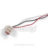 Close-up of 12V DC fan motor for Samsung double door refrigerator wiring with connector