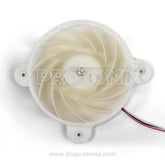 Front view of ZWF-30-3-DC fan motor for Samsung refrigerator off white color