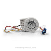 Front view of DL-5985ZYEB DC fan motor for Bosch refrigerator with connectors