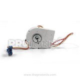 Back profile of DL-5985ZYEB DC fan motor for Bosch refrigerator with colored wires
