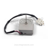 Back profile of ZWF-10-4 MA00518 DC fan motor for refrigerator showing wire connector and shaft