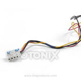 Close-up of 4-Wire DC fan motor for LG double-door refrigerator showing wiring terminals