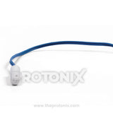 Blue-wire temperature sensor for Samsung refrigerator with white sensor tip and flexible cable
