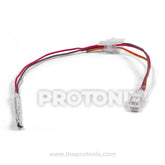 Front view of temperature sensor with defrost overtemp fuse for LG showing wires and connector