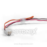 Close-up of connector and colored wires for temperature sensor with defrost overtemp fuse (LG)