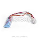 Front view of 6615JB2005V defrost sensor assembly for LG refrigerator with protective covering and connector