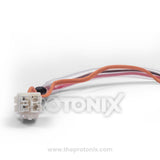 Close-up of connector and colored wires 6615JB2005V defrost sensor assembly for LG refrigerator