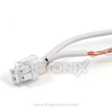 Close-up of connector for temperature sensor with bimetal fuse used in Godrej refrigerator