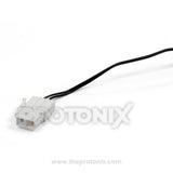 Close-up of temperature sensor for Haier refrigerator with wire and connector