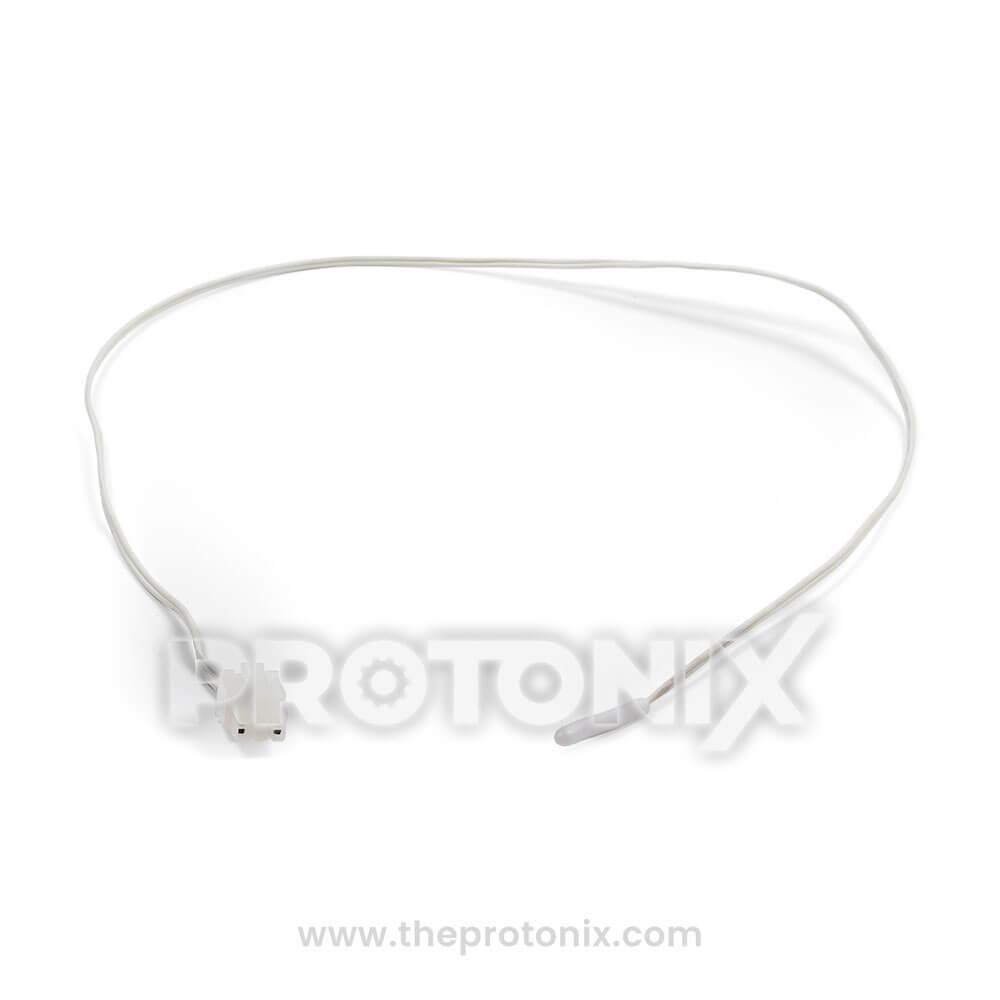 Front view of temperature sensor for LG refrigerator with tip and connector