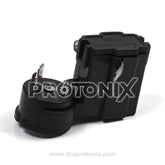 Front view of relay and OLP for Godrej old-model single-door refrigerator (black color)