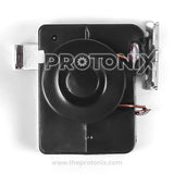 Top view of 3-Pin relay for side-by-side refrigerator showing smooth black surface and connector pins