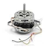Front view of top-load washing machine wash motor with colored wires