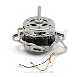 Front view of top-load washing machine wash motor with colored wires